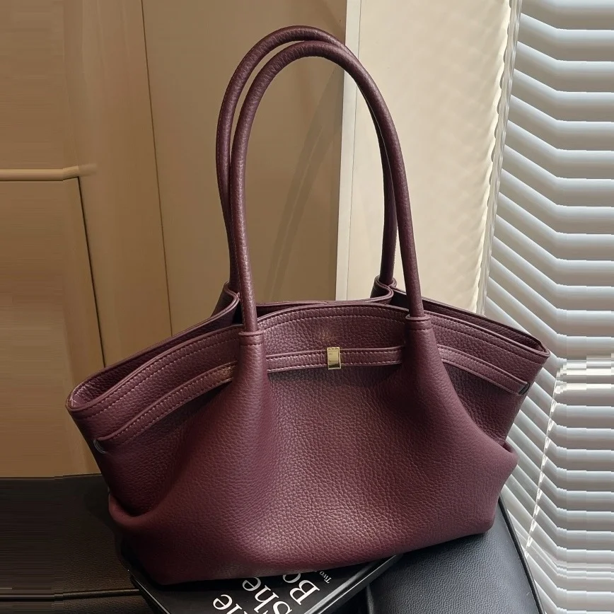 Luxury Bags Tote - 버건디 여성 핸드백 럭셔리 디자이너 윙스
