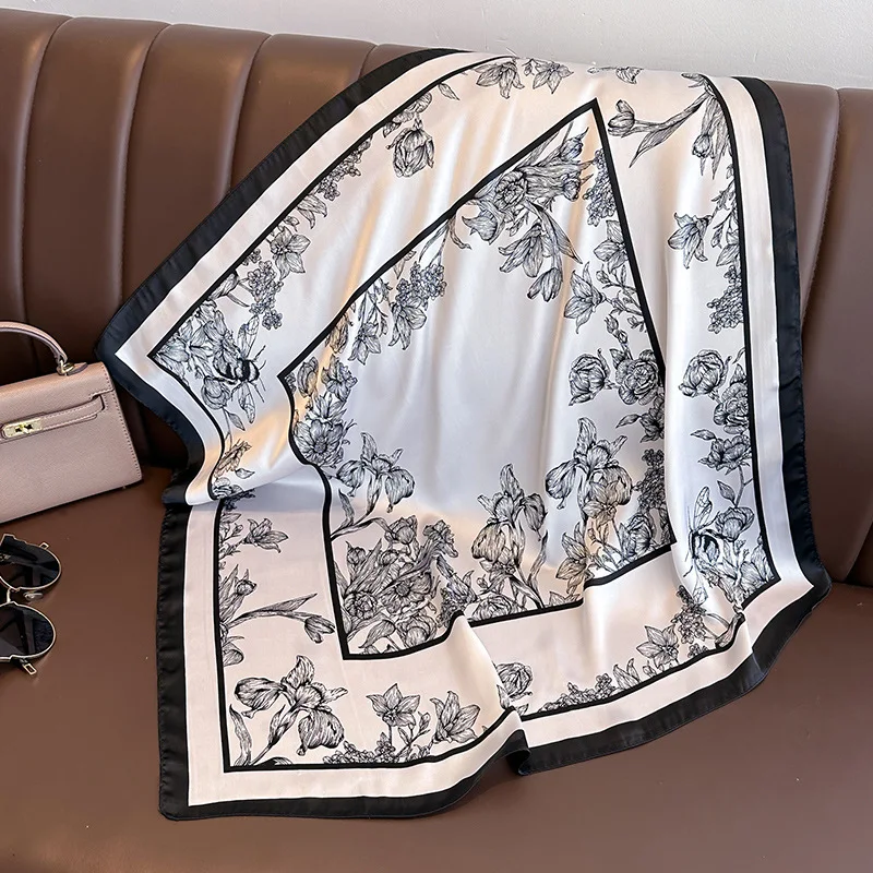 70*70cm 고급 플로럴 프린트 실크 스퀘어 스카프  - Luxury Bags China 리뷰 및 가격