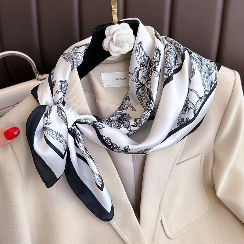 70*70cm 고급 플로럴 프린트 실크 스퀘어 스카프  - Luxury Bags China 리뷰 및 가격
