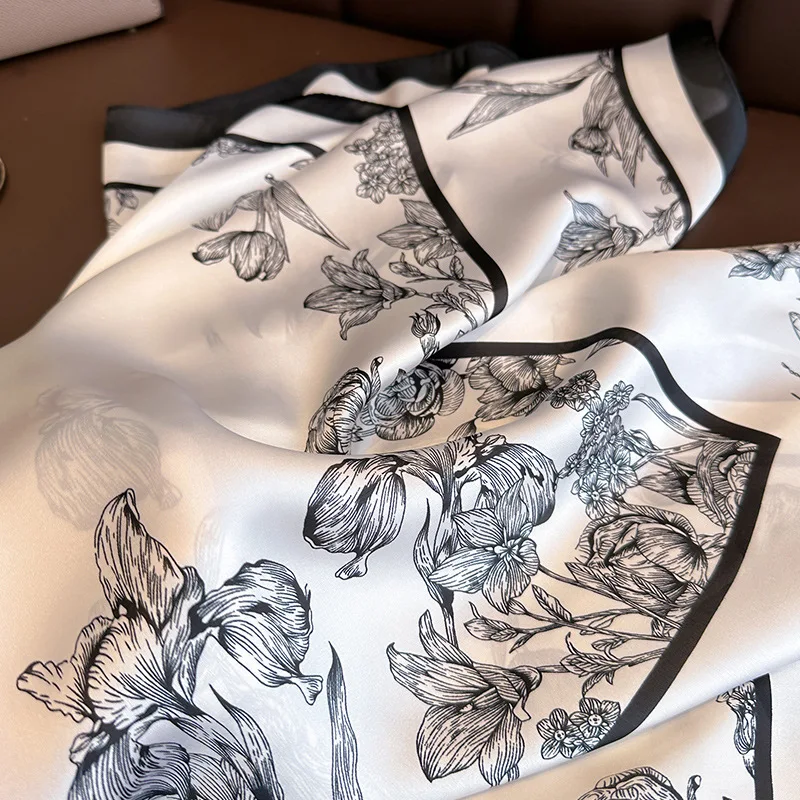 70*70cm 고급 플로럴 프린트 실크 스퀘어 스카프  - Luxury Bags China 리뷰 및 가격
