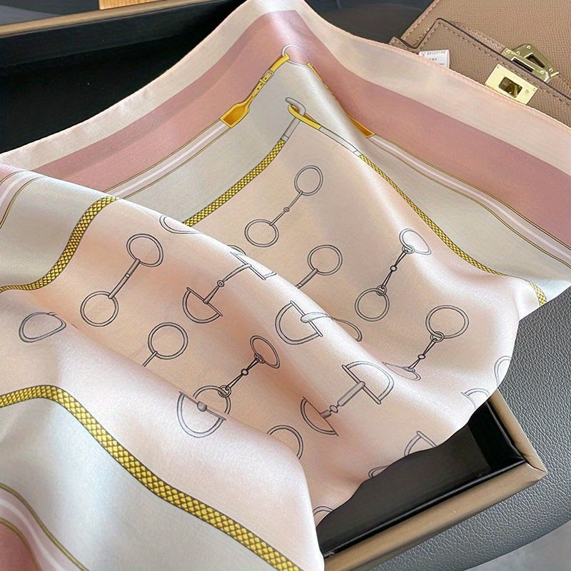럭셔리 100% 순수 실크 스퀘어 스카프 우아한 기하학 - Luxury Bags China 리뷰 및 가격
