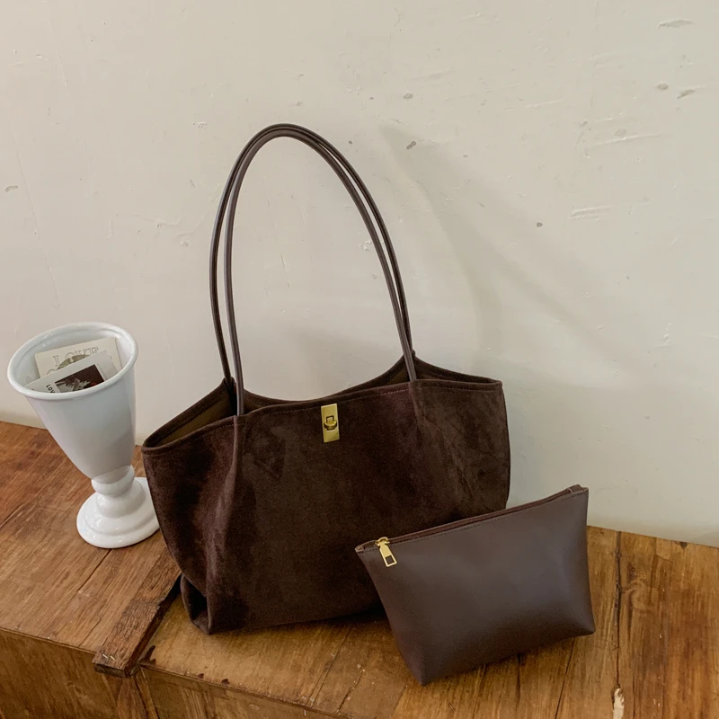 여성용 레트로 스타일 레오파드 무늬 스웨이드 토트백,  - Luxury Bags Tote 리뷰 및 가격